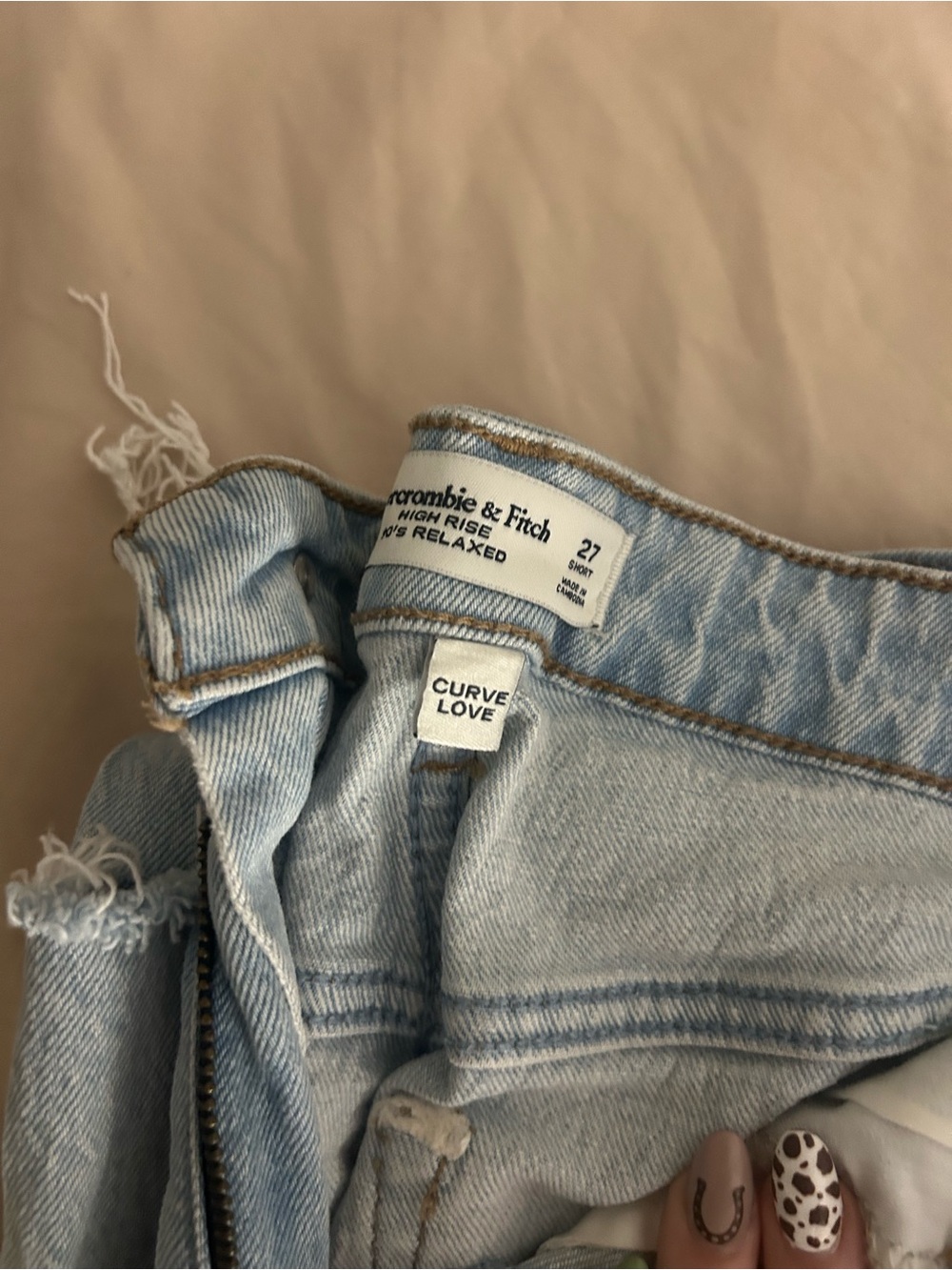 Abercrombie & Fitch Light Blue High-Rise Curve Love Jeans